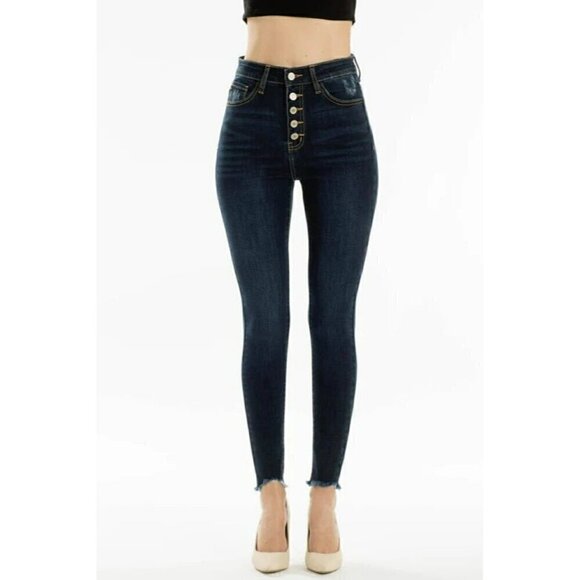 KanCan Denim - KanCan High Rise Button Fly Super Skinny Jeans 7273d 9/28